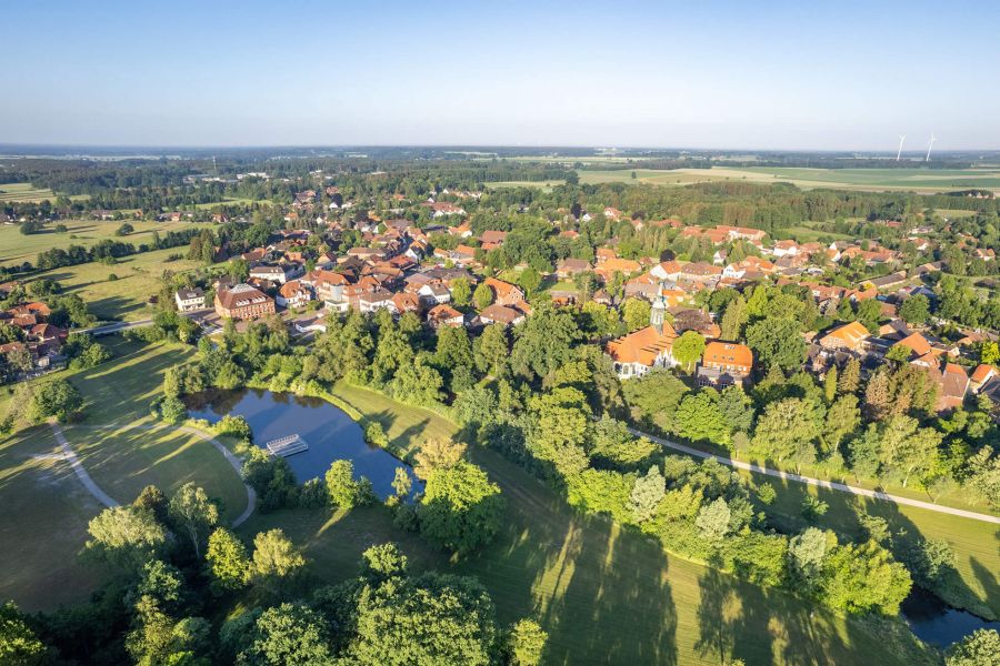 Luftaufnahme einer Landschaft in Schaumburg