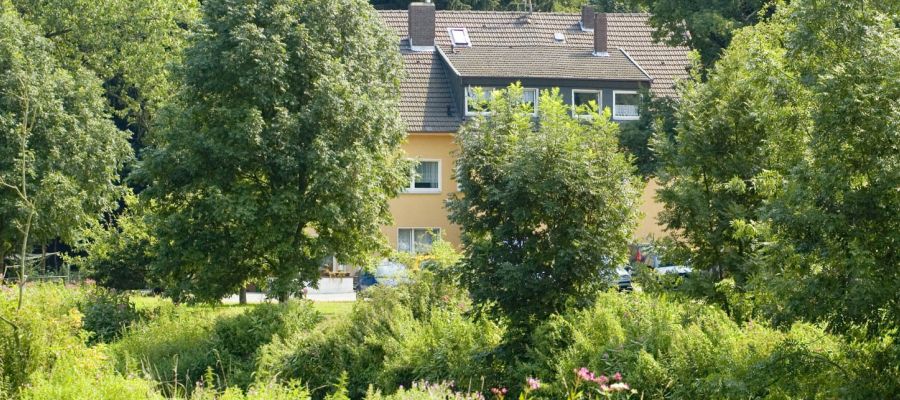 Grüne Außenanlage einer Rehse Einrichtung